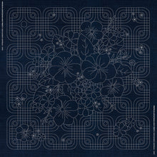 Blossom Bouquet Geometric Large Sashiko Panel by Sashiko Australia