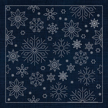 Snowflakes Sashiko Panel by Sashiko Australia