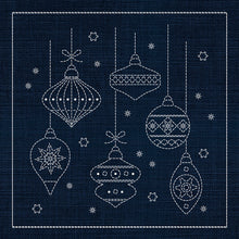 Christmas Decorations Sashiko Panel by Sashiko Australia