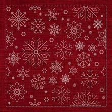 Snowflakes Sashiko Panel by Sashiko Australia