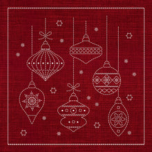 Christmas Decorations Sashiko Panel by Sashiko Australia