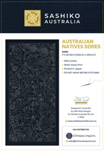 Australian Native Flowers 8 Panel by Sashiko Australia
