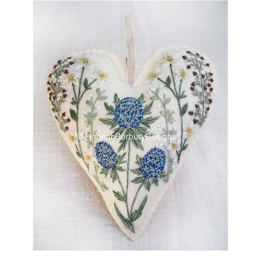 Isla Felt Heart Embroidery Kit by Hannah Burbury
