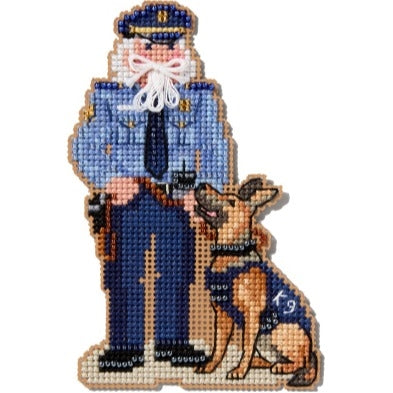 First Responder Santa Cross stitch Ornament Kits 2025 by Mill Hill