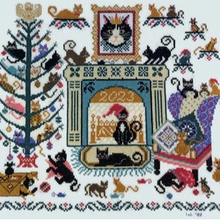 Santa's Kitties Cross Stitch Chart by Tempting Tangles Designs