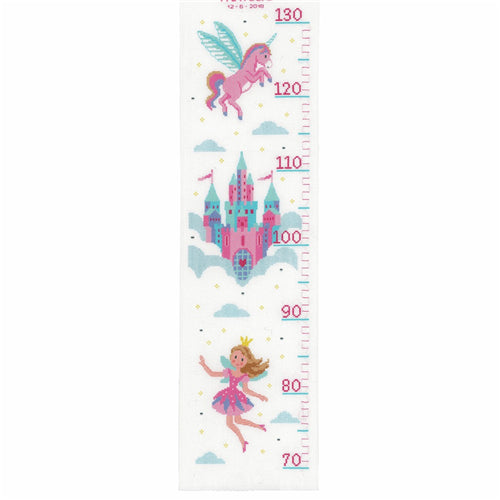 Princess and Unicorn Growth Chart by Vervaco  PN-00172093 (Inches)