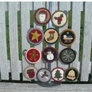 Wool Christmas Ornaments Pattern by Under the Garden Moon