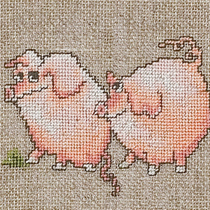 LIttle Pigs Counted Cross Stitch Kit by Lanarte - 35038