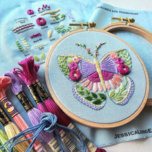 Beginner Butterfly Sampler hand embroidery kit by Jessica Long Embroidery
