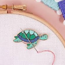 Turtle Magnetic Needle Minder by Caterpillar Cross Stitch