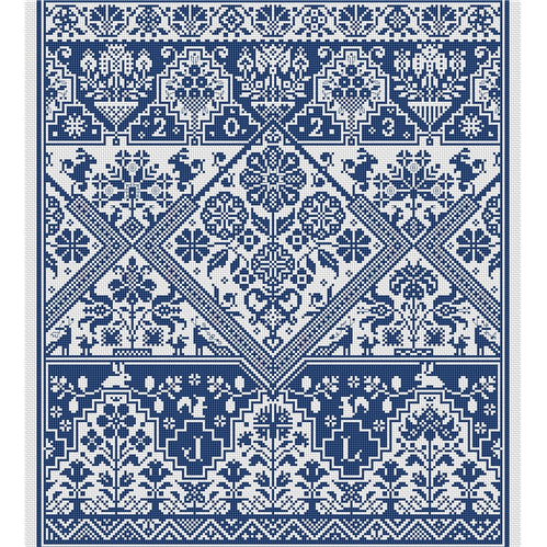 The Lady Garden Cross Stitch Chart by Long Dog Samplers