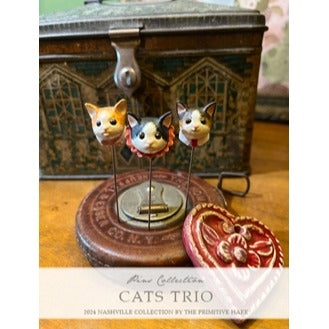Cats Trio Pin Collection by The Primitive Hare