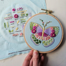 Beginner Butterfly Sampler hand embroidery kit by Jessica Long Embroidery