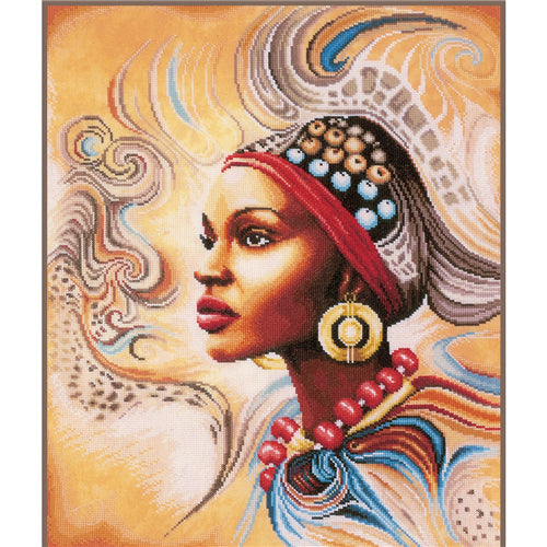 Mother Africa Cross Stitch Kit by Lanarte - PN0167128
