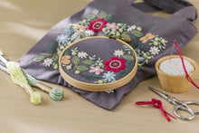 Yula's Heart Pounding Night Forest Flower Bag Embroidery Kit by Cosmo