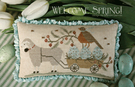 Welcome Spring Cross Stitch Chart by With Thy Needle and Thread (Brenda Gervais)
