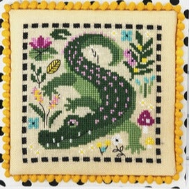 Cute Crocodile Cross Stitch Chart by Tiny Modernist