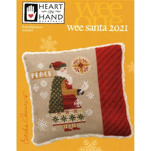 Wee Santa 2021 Cross Stitch Chart by Heart in Hand