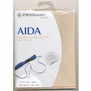 14CT Aida Zweigart Fat Quarter Prepack Sand 3740
