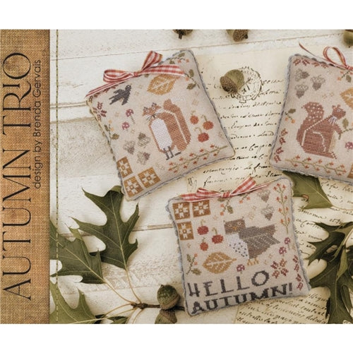 Autumn Trio Cross Stitch Chart by With Thy Needle and Thread (Brenda Gervais )