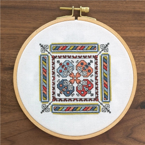 Kalamata Courtyard Cross Stitch Kit by Avlea Folk Embroidery