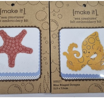 Make It Sea Creatures Felt Embroidery Kit