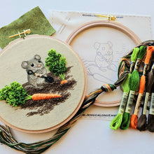 Garden Mouse Embroidery Kit by Jessica Long Embroidery