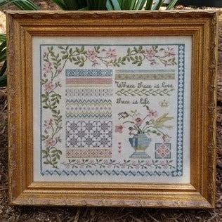 Hummingbird's Garden Cross Stithc Chart by Samplers Not Forgotten