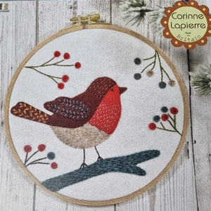 Robin Felt Applique Hoop Kit by Corinne Lapierre