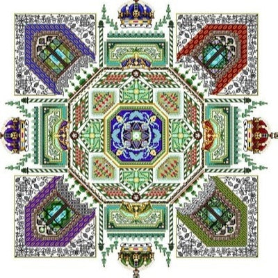 Royal Tudor Mandala Cross Stitch Chart by Chatelaine