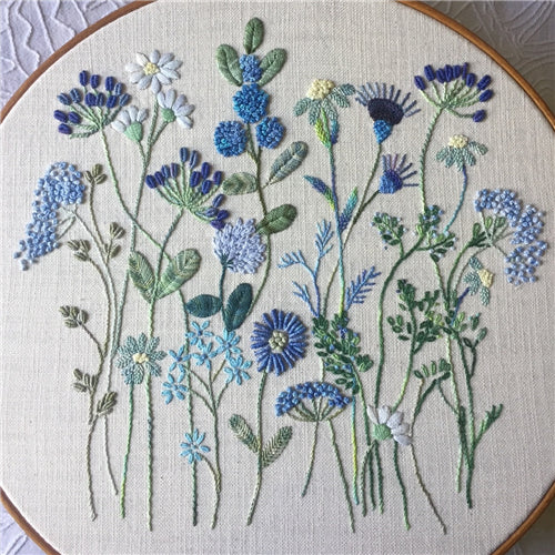 Misty Garden Embroidery Kit by Roseworks Designs