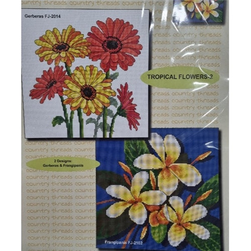 Tropical Flowers 2 Cross Stitch Chart by Country Threads