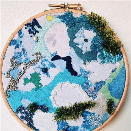 Abstract Embroidery Slow Stitching with Texture, Colour and Creativity by Emily Botelho