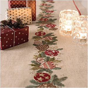 Embroidered Christmas Wreath Runner Kit by Rico -31204