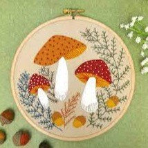 Toadstool Applique Hoop Craft Kit by Corinne Lapierre