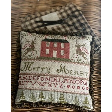 Merry Merry Pinkeep Cross Stitch Chart by Stacy Nash Primitives