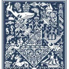 Fish N' Ships Cross Stitch Chart by Long Dog Samplers
