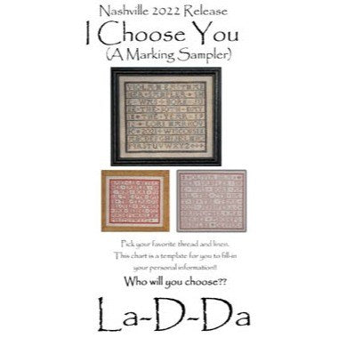 I Choose You Cross Stitch Chart by La D Da
