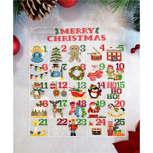 Christmas Calendar Cross Stitch Chart by Tiny Modernist