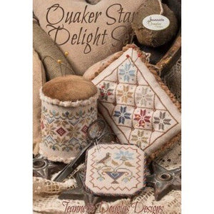 Quaker Star Delight Set with Buttons Cross Stitch Chart by Jeanette Douglas Designs