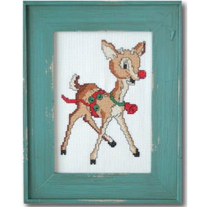 Retro Rudolph Cross Stitch Chart by Tiny Modernist