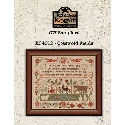 Cotswold Fields C.W. Sampler Cross Stitch Chart by Teresa Kogut
