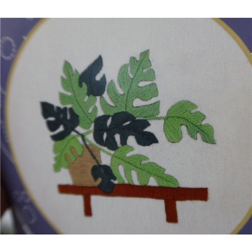 Pot Plant Embroidery Kit by Make It