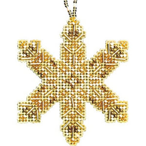 Golden Snowflake Beaded Ornament MH21-2012 by Mill Hill