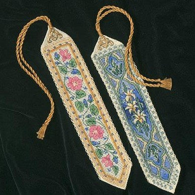Elegant Bookmarks Counted Cross Stitch Kit by Dimensions - Set of 2