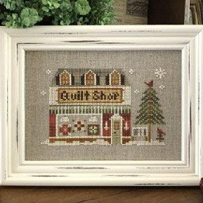 The Quilt Shop Hometown Holiday Cross Stitch Chart by Little House Needleworks