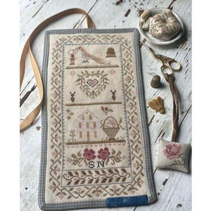 Bees and Birds Sewing Roll, Biscornu and Scissor Fob Cross Stitch Chart by Stacy Nash Primitives