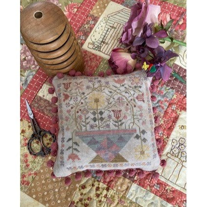 Betsy's Spring Basket Cross Stitch by Pansy Patch Quilts and Stitchery