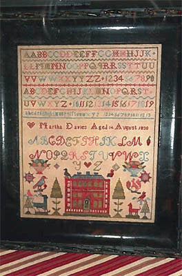 Martha Davies 1830 Sampler by Chessie & Me
