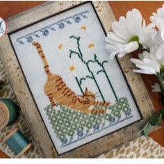 Stretching in the Daisies Cross Stitch Chart by Lindy Stitches